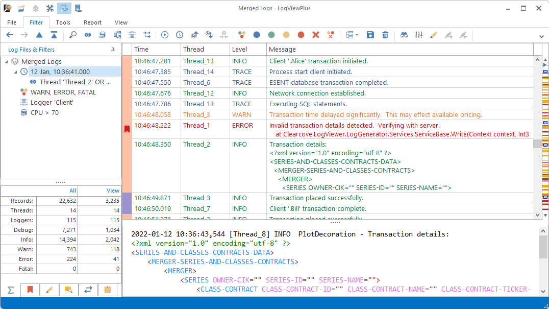 View And Analyze Log Files - LogViewPlus